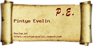 Pintye Evelin névjegykártya